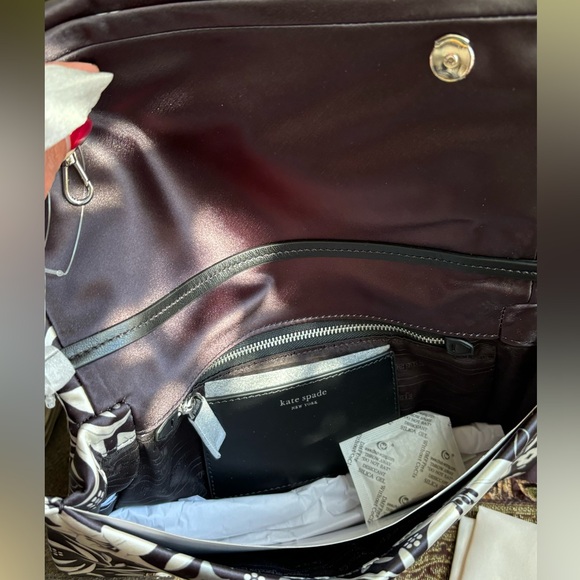 Authentic KATE SPADE Satin/Crystals bandana clutch/Shoulder bag - Picture 8 of 16